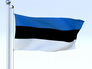 animated estonia flag 3D मॉडल