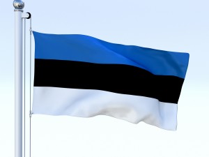 animated estonia flag 3D मॉडल