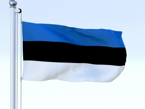 animated estonia flag 3D मॉडल