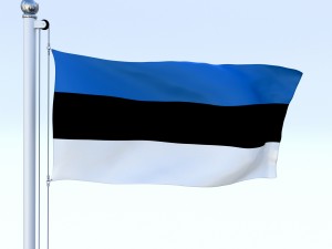 animated estonia flag 3D मॉडल