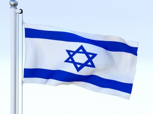 animated israel flag 3D Модель