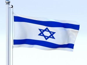 animated israel flag 3D Model