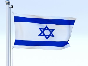 animated israel flag 3D Model