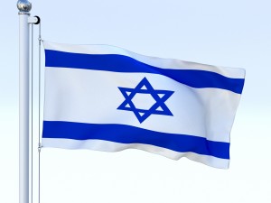animated israel flag 3D Model