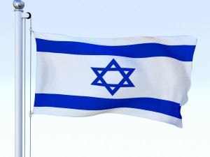 animated israel flag 3D Model