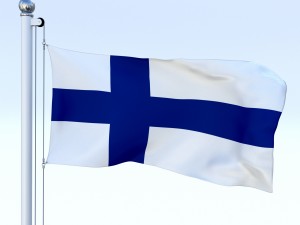 animated finland flag 3D Модель