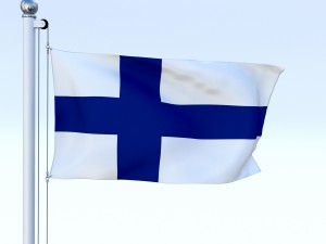 animated finland flag 3D Модель