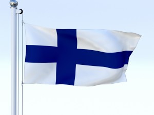 animated finland flag 3D Модель