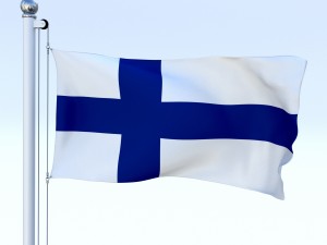 animated finland flag 3D Модель