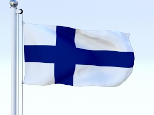 animated finland flag 3D Модель