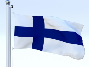 animated finland flag 3D Модель
