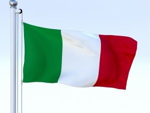 animated italy flag Modelo 3D