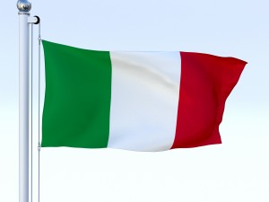 animated italy flag Modelo 3D