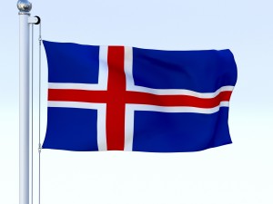animated iceland flag 3D मॉडल