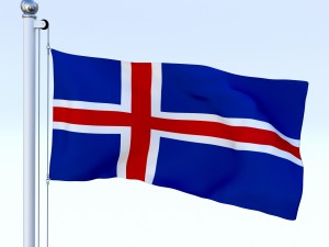 animated iceland flag 3D मॉडल