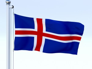 animated iceland flag 3D मॉडल