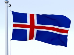 animated iceland flag 3D मॉडल