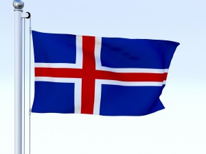 animated iceland flag 3D मॉडल