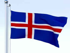 animated iceland flag 3D मॉडल
