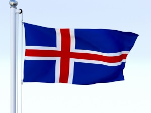 animated iceland flag 3D मॉडल