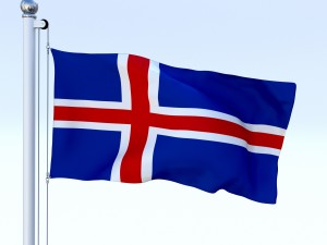 animated iceland flag 3D मॉडल