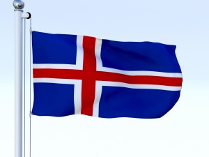 animated iceland flag 3D मॉडल