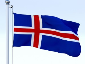 animated iceland flag 3D मॉडल