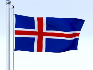 animated iceland flag 3D मॉडल