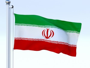 animated iran flag 3D 模型