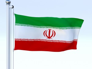 animated iran flag 3D 模型