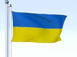 animated ukraine flag 3D Model
