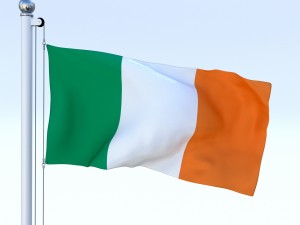 animated ireland flag Model 3D