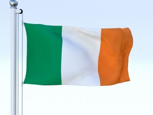 animated ireland flag 3D Model