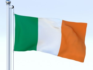 animated ireland flag 3D Model