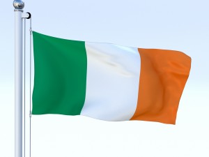 animated ireland flag 3D Model