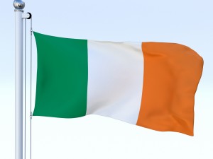animated ireland flag 3D Model