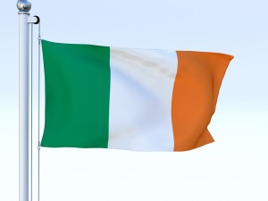 animated ireland flag 3D Model