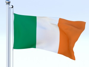 animated ireland flag 3D Model