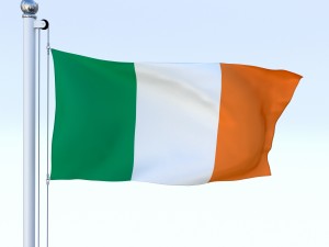 animated ireland flag 3D Model