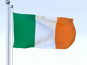 animated ireland flag 3D Model