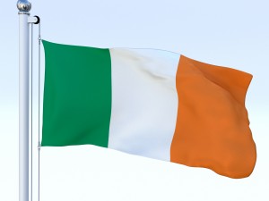 animated ireland flag 3D Model