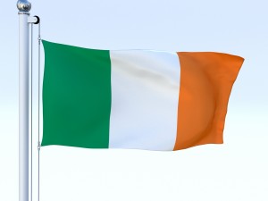 animated ireland flag 3D Model