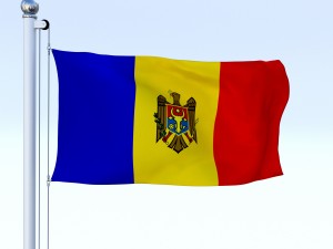 animated moldova flag 3D Model