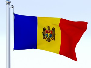 animated moldova flag Modelo 3D