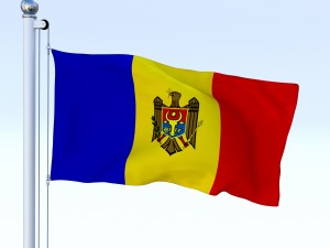 animated moldova flag Modelo 3D