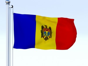 animated moldova flag Modelo 3D