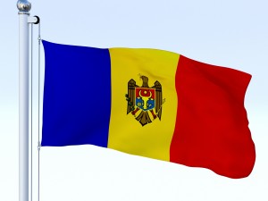 animated moldova flag Modelo 3D