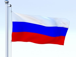 animated russia flag 3D-Modell