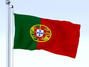 animated portugal flag 3D Model