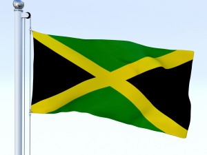 animated jamaica flag 3D Модель
